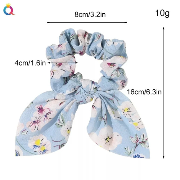 Pink Flowers Hair‎ Scrunchie & Hair Tie - Picture 7 of 7